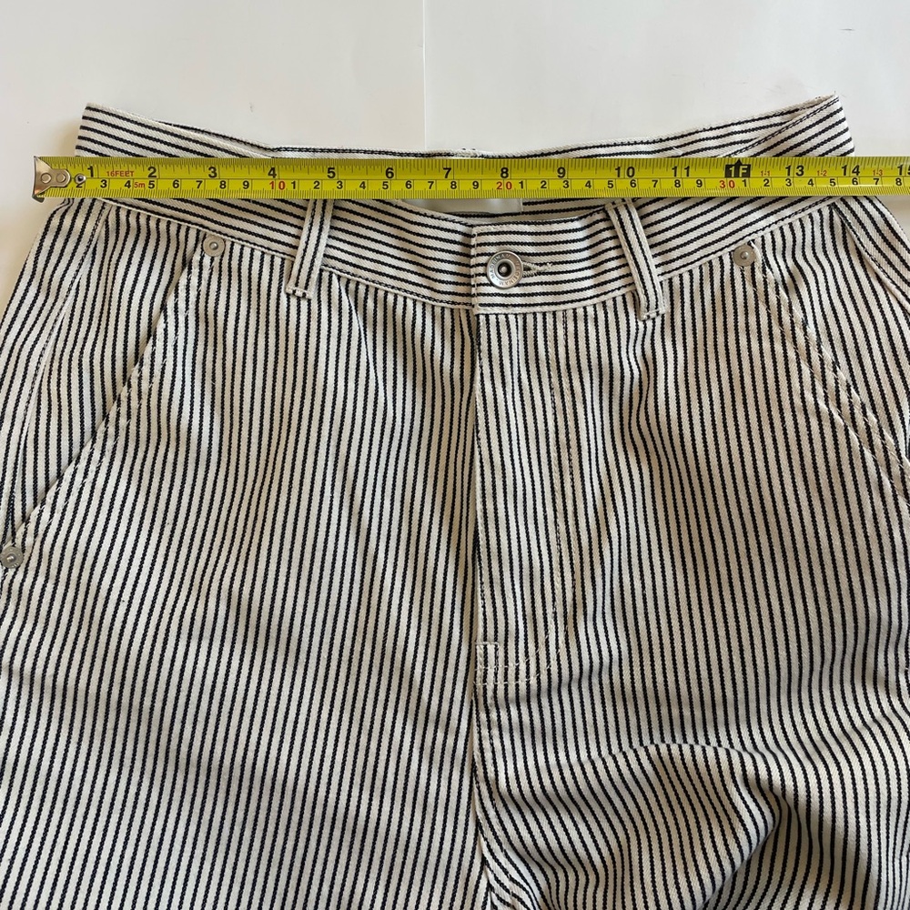 MADEINAM Striped Wide Leg Pants Size 2 High Rise Minimalist - Picture 4 of 8